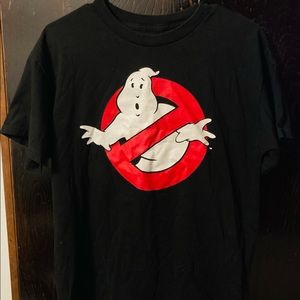 GHOSTBUSTERS LOGO short sleeve black shirt size M